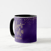 Glamma Glamour Oma Lila Fossil Goldfleck Name Tasse (Vorderseite Links)