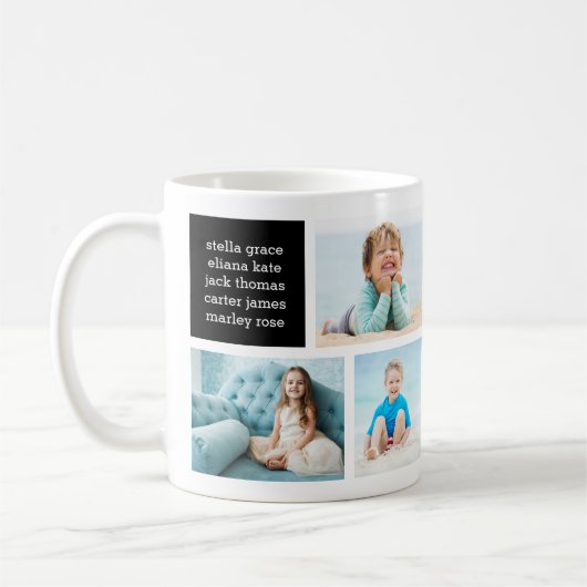 Glamma Großkinder Namen & Fotosammlung Kaffeetasse (Links)