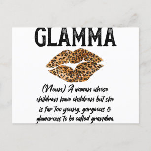 Glamma Leopard Lips Kiss- Glam-Ma Beschreibung- Wo Postkarte