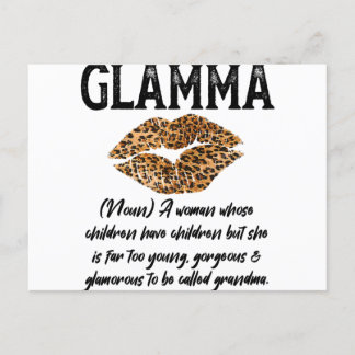 Glamma Leopard Lips Kiss- Glam-Ma Beschreibung- Wo Postkarte