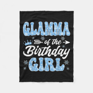 Glamma of the Birthday Girl Snowflakes Winter Chri Fleecedecke