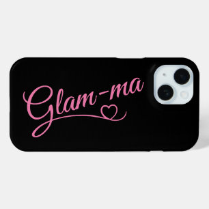Glamma pink auf schwarz Case-Mate iPhone hülle