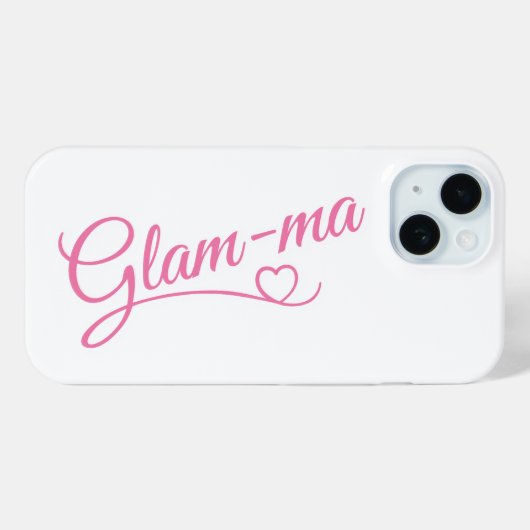 Glamma pink auf weiß Case-Mate iPhone hülle (Rückseite (Horizontal))