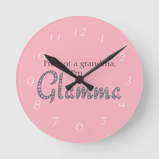 Glamma Runde Wanduhr (Vorderseite)
