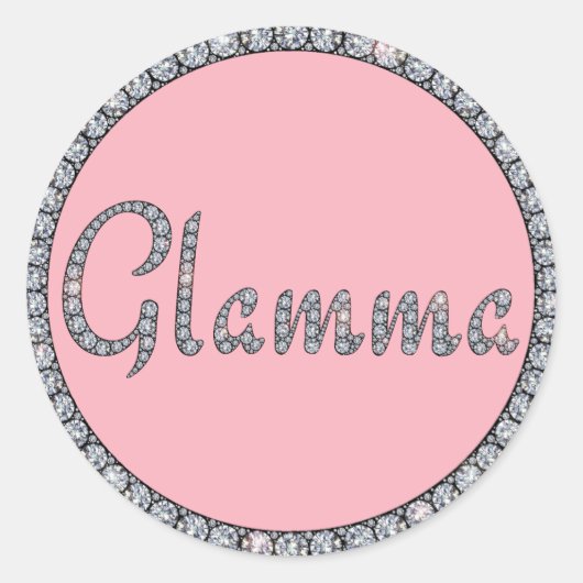 Glamma Runder Aufkleber (Vorderseite)