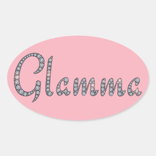 Glamma-Sticker Ovaler Aufkleber (Vorderseite)