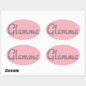 Glamma-Sticker Ovaler Aufkleber (Blatt)