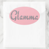 Glamma-Sticker Ovaler Aufkleber (Tasche)