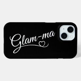 Glamma weiß auf schwarz Case-Mate iPhone hülle