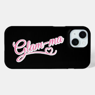 Glamma weiß/pink auf schwarz Case-Mate iPhone hülle