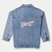Glamma weiß/pink Denim Jacket Jeansjacke (Rückseite)