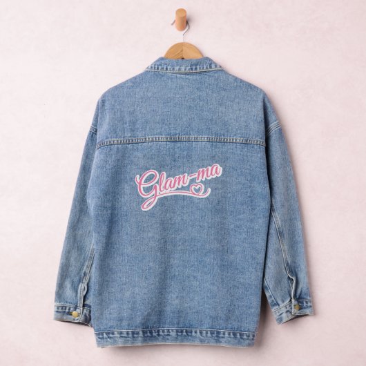 Glamma weiß/pink Denim Jacket Jeansjacke (Hangar)