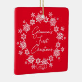 Glammas erste Weihnachtsfeier Keramikornament (Rechts)