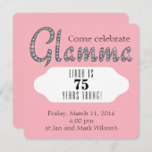 Glamming-Einladung Einladung (Vorne/Hinten)