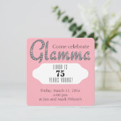 Glamming-Einladung Einladung (Stehend Vorderseite)