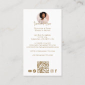 Glamor Blush Pink Gold Beauty Salon Makeup Studio Visitenkarte (Rückseite)