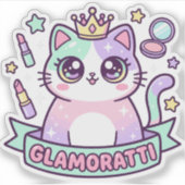 Glamoratti Katze Aufkleber (Vorderseite)