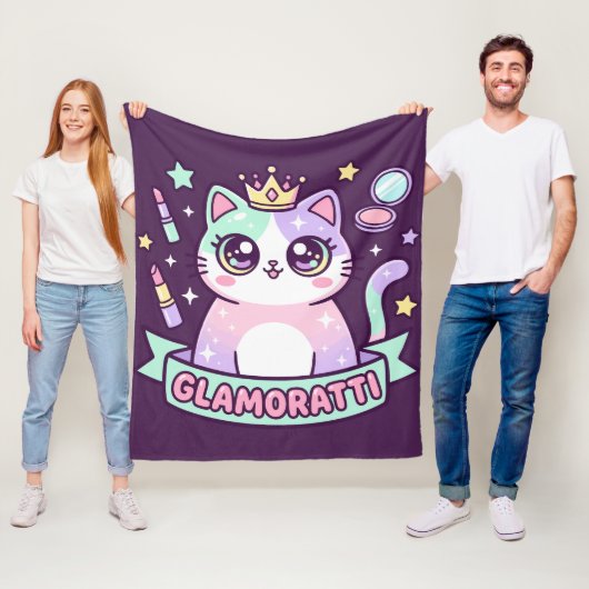 Glamoratti Katze Fleecedecke (Beispiel)