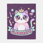 Glamoratti Katze Fleecedecke (Vorderseite)
