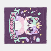 Glamoratti Katze Fleecedecke (Vorderseite (Horizontal))