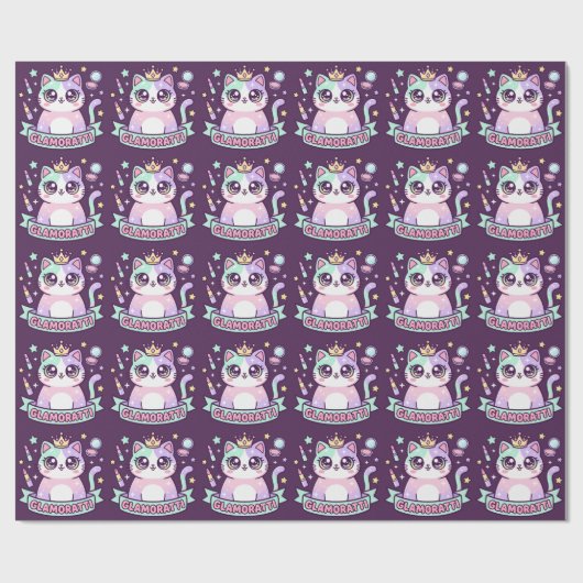 Glamoratti Katze Geschenkpapier (Flach)
