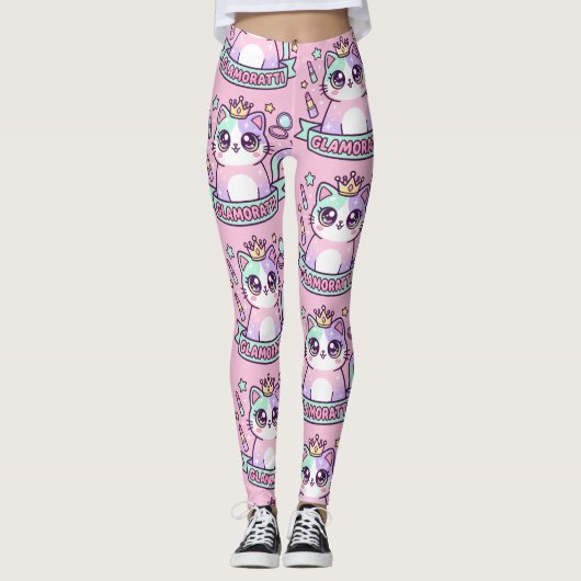 Glamoratti Katze Leggings (Vorderseite)