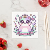 Glamoratti Katze Serviette (Beispiel)