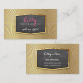 GLAMORORUS-Goldfolie, elegant Öko Natural kraft Visitenkarte (Vorne/Hinten)