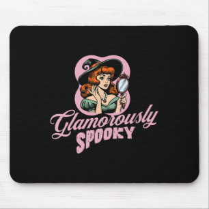 Glamorös Spooky Vintag Hexe Retro Halloween C Mousepad