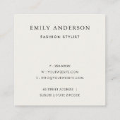 GLAMOROUS AQUA BLUE GOLD FAUX TRIANGULAR PATTERN QUADRATISCHE VISITENKARTE (Rückseite)