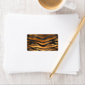 Glamorous Black Brown Tiger Adressaufkleber (Insitu)