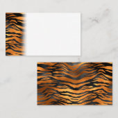 Glamorous Black Brown Tiger Platzkarte (Vorne/Hinten)