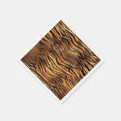 Glamorous Black Brown Tiger Serviette (Ecke)