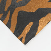 Glamorous Black Brown Tiger Stripes Animal Print Fleecedecke (Ecke)