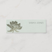 GLAMOROUS BLAUE SILVER LOTUS BLUE LOTUS FLORAL ADR MINI VISITENKARTE (Vorderseite)