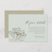 GLAMOROUS BLAUE SILVER LOTUS INFORMATION BEGLEITKARTE (Vorne/Hinten)