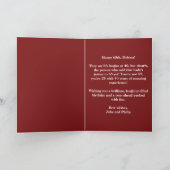 Glamorous Burgundy Red Jewel Bling 65th Birthday Karte (Innenseite)