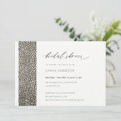 GLAMOROUS COPPER SILVER DOTS MOSAIC BRAUTPARTY EINLADUNG (Stehend Vorderseite)