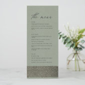 GLAMOROUS COPPER SILVER DOTS MOSAIC MENÜ MENÜKARTE (Stehend Vorderseite)