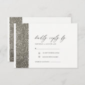 GLAMOROUS COPPER SILVER DOTS MOSAIC UAWG RSVP KARTE (Vorne/Hinten)