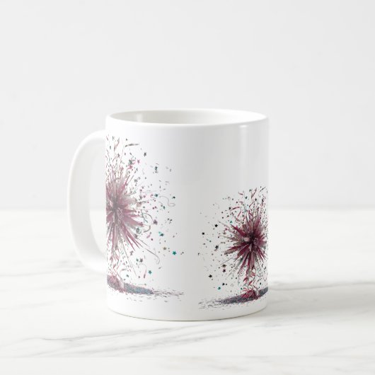 Glamorous Crystal Explosion Modern Black Classic  Kaffeetasse (Vorderseite Links)