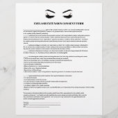 Glamorous EYELASH EXTENSION CONSENT FORM Flyer (Vorne)