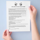 Glamorous EYELASH EXTENSION CONSENT FORM Flyer (Hand)