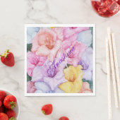 GLAMOROUS GLADIOLA BLUME MONOGRAM PARTY SERVIETTE (Beispiel)