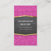 GLAMOROUS-Glitzer für die Tafel mit goldfarbenem K Visitenkarte (Rückseite)