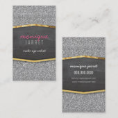 GLAMOROUS-Glitzer mit Goldkalkplatten Visitenkarte (Vorne/Hinten)