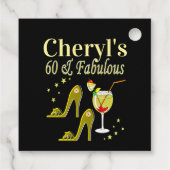 GLAMOROUS GOLD 60. GEBURTSTAG GESCHENKANHÄNGER (Rückseite)