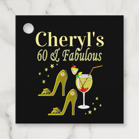 GLAMOROUS GOLD 60. GEBURTSTAG GESCHENKANHÄNGER (Vorderseite)