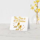 GLAMOROUS GOLD 60. GEBURTSTAG KARTE (Gelbe Blume)