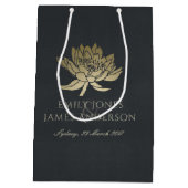 GLAMOROUS GOLD BLAUE BLACK LOTUS FLUSSBREITE MITTLERE GESCHENKTÜTE (Rückseite)